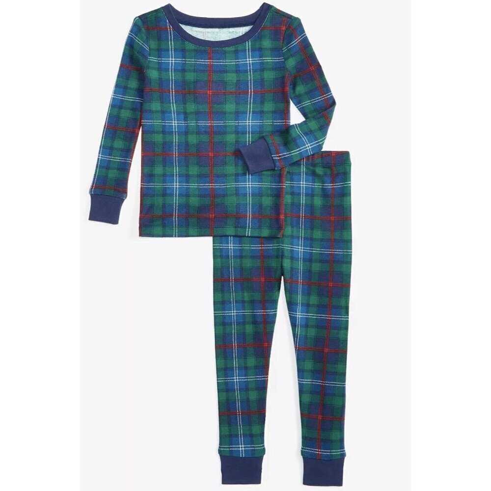 Holiday Lane Kids Family Plaid Christmas Pajama Set 2T Cotton Green Blue Red